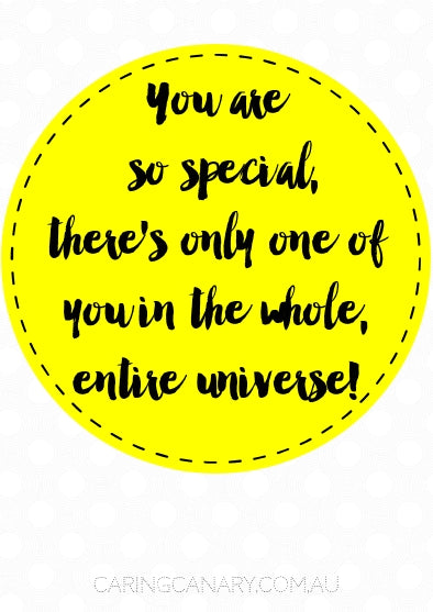 You Are So Special caring card - Caring Canary